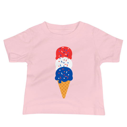 4th of July Ice Cream Baby Tee
