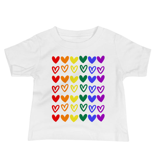 Rainbow Hearts Baby Valentine Tee
