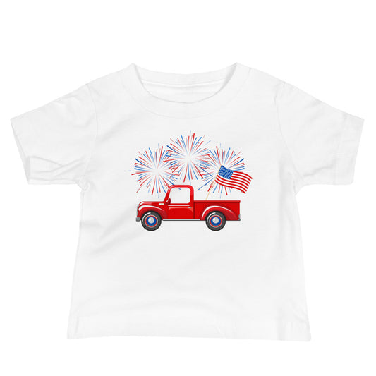 Truckin' into the 4th Baby 4th of July T-shirt