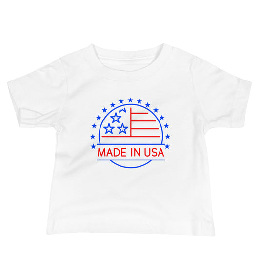Made in USA Baby 4th of July Tee