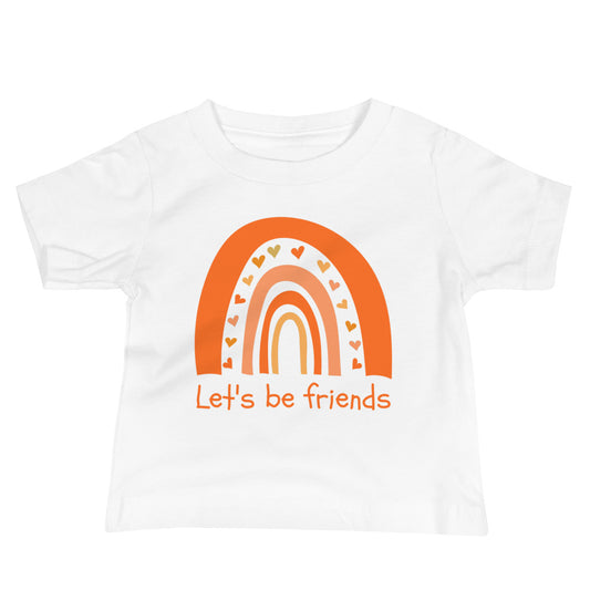 Let's be Friends Baby Unity Day Rainbow Tee