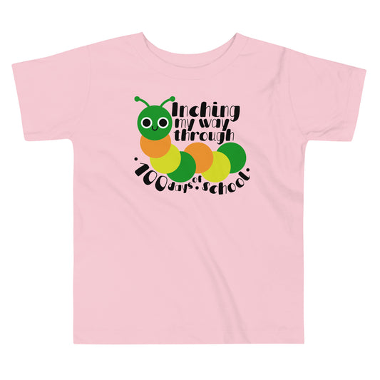 Inching My Way Through 100 Days Toddler T-shirt