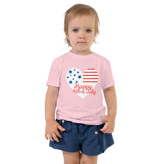 Happy Heart Toddler 4th of July T-shirt