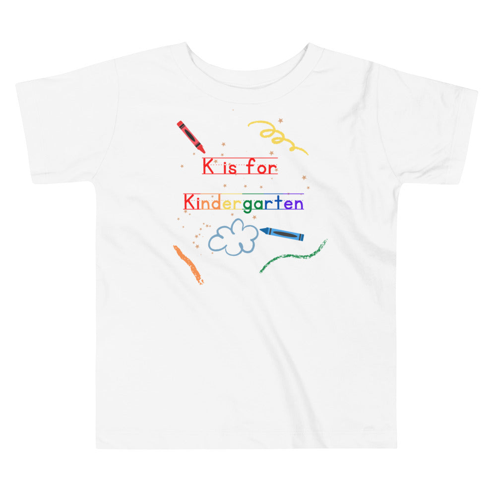 K is for Kindergarten Toddler back to school Tee