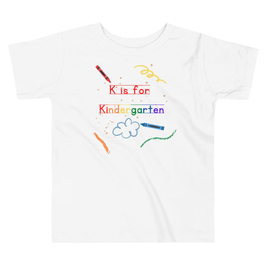 K is for Kindergarten Toddler back to school Tee