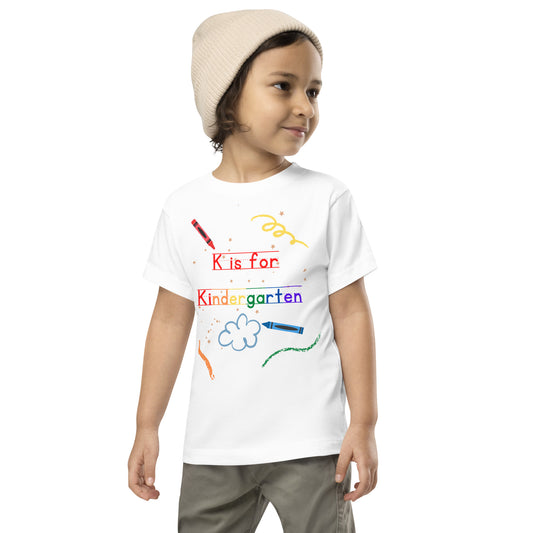 K is for Kindergarten Toddler back to school Tee