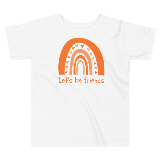 Let's be friends Toddler Unity Day rainbow Tee
