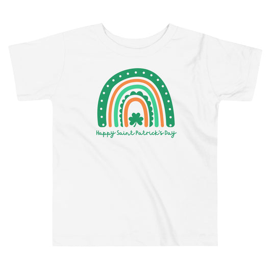 Happy Saint Patrick's Day Rainbow Toddler Tee