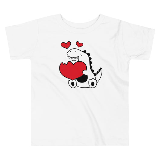 Dinosaur Heart Toddler Valentine T-shirt