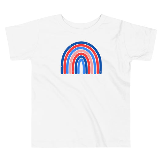 Rainbow Toddler 4th of July Tee