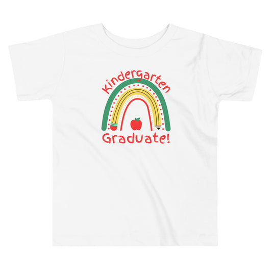 Kindergarten Graduate Toddler Rainbow T-shirt