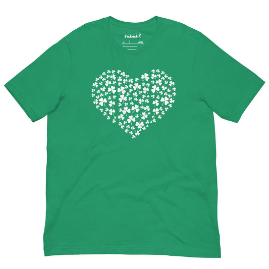 Shamrock Heart Adult Unisex t-shirt