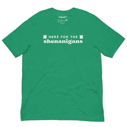 Here for the shenanigans Teen Unisex t-shirt