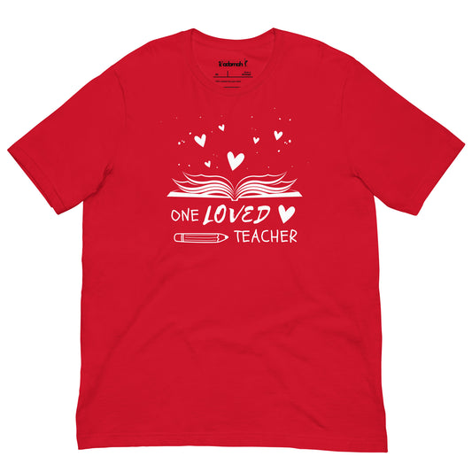 One LOVED Teacher Adult Unisex t-shirt