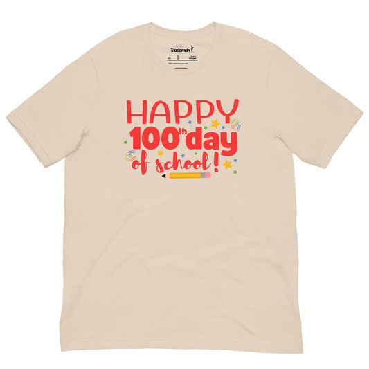 Happy 100th Day of School Adult Unisex T-shirt