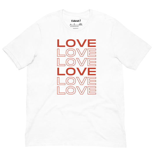 LOVE LOVE LOVE Adult Unisex t-shirt