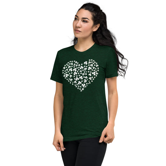 Shamrock Heart Adult Unisex Saint Patrick's Day T-shirt