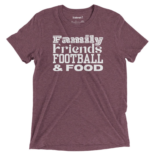 Football & Food Adult Unisex Thanksgiving t-shirt
