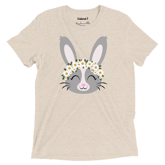 Bunny Daisy Crown Teen Unisex Easter T-shirt