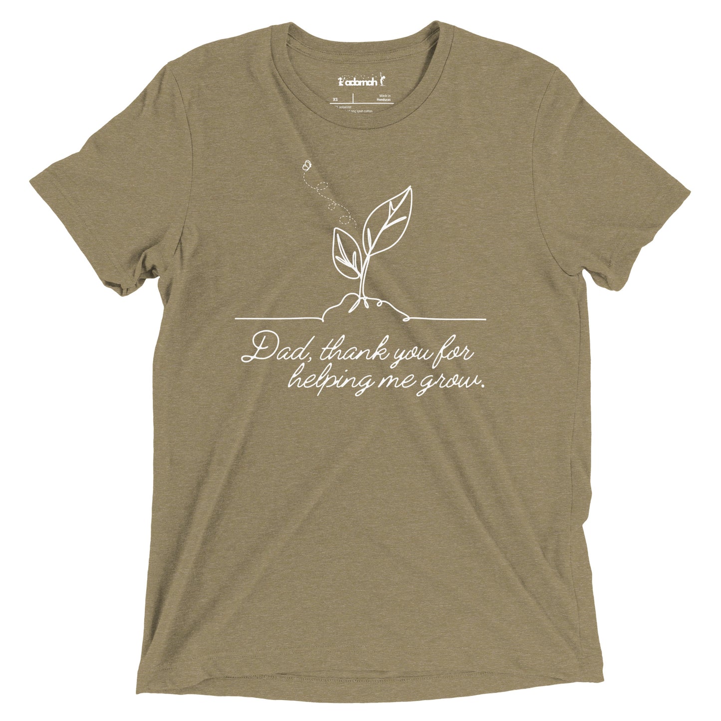 Dad, thanks for helping me grow Teen Unisex Father's Day T-shirt