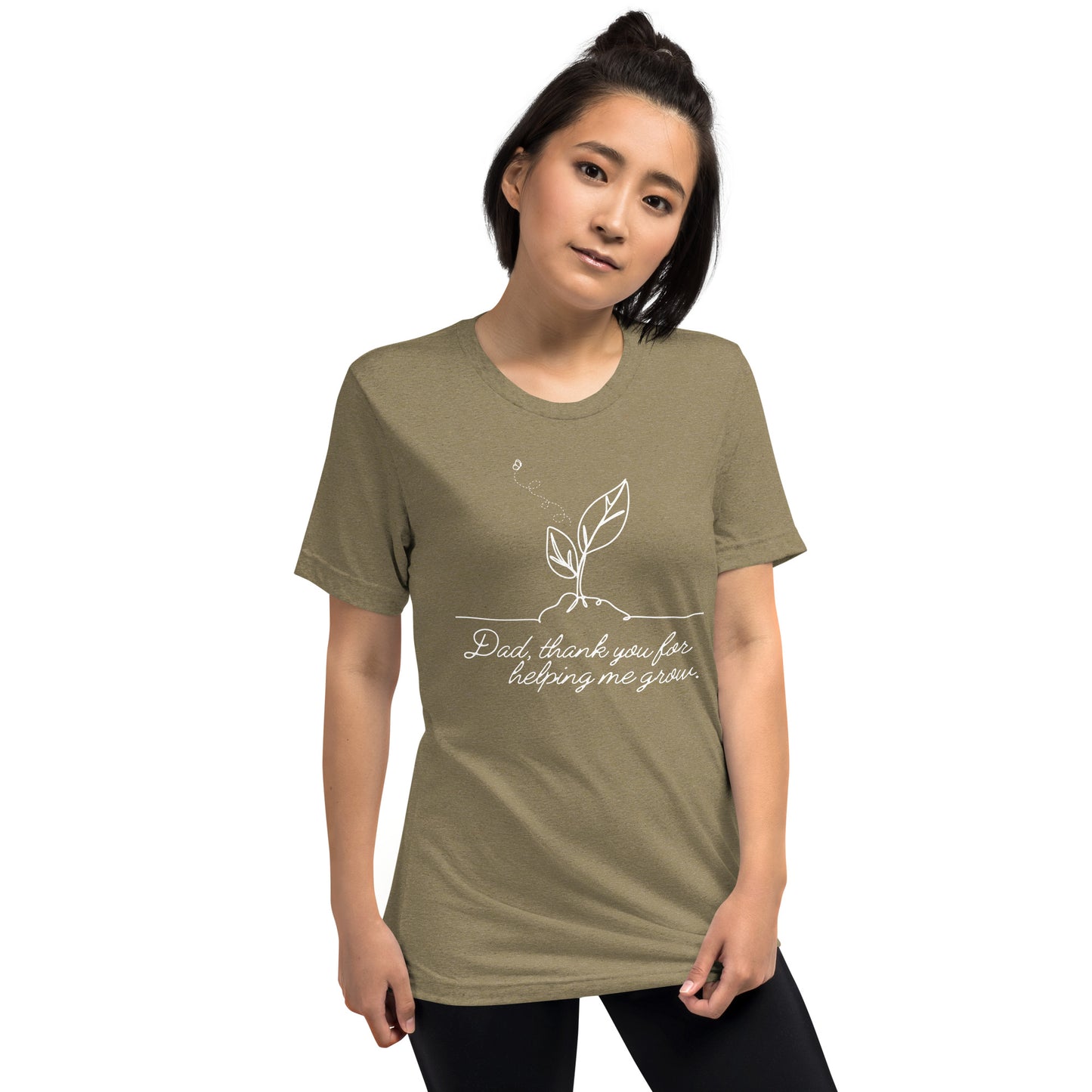 Dad, thanks for helping me grow Teen Unisex Father's Day T-shirt