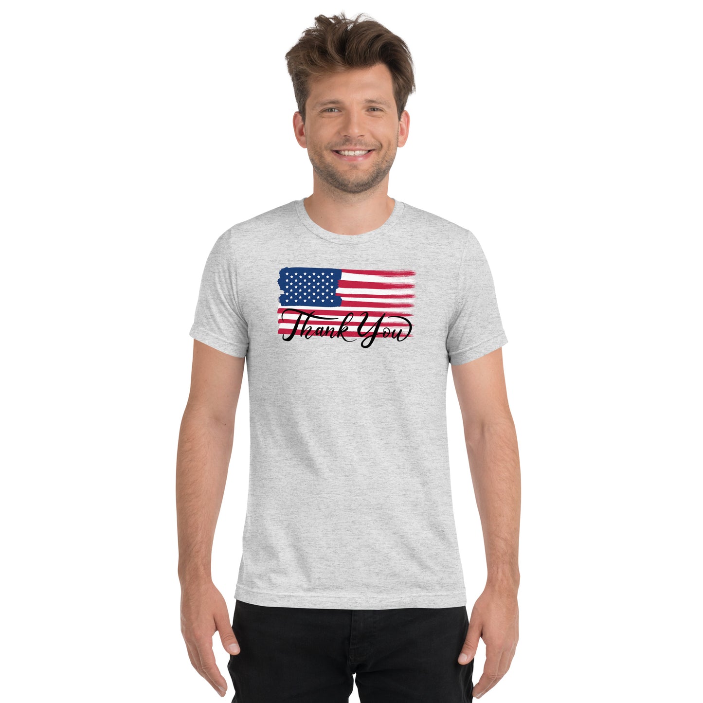 Thank you Adult Memorial Day Flag T-shirt