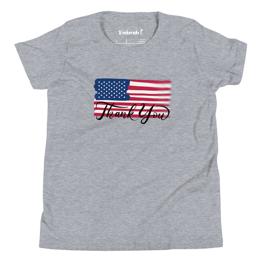 Thank you Youth Memorial Day Flag T-shirt