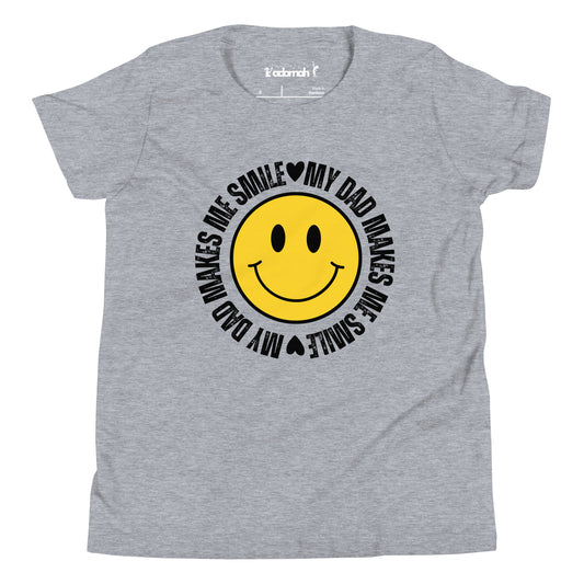 My Dad makes me smile :) Youth Father's Day T-shirt