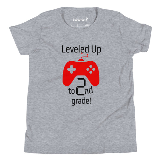 Leveled up to 2nd grade Youth back to school T-shirt