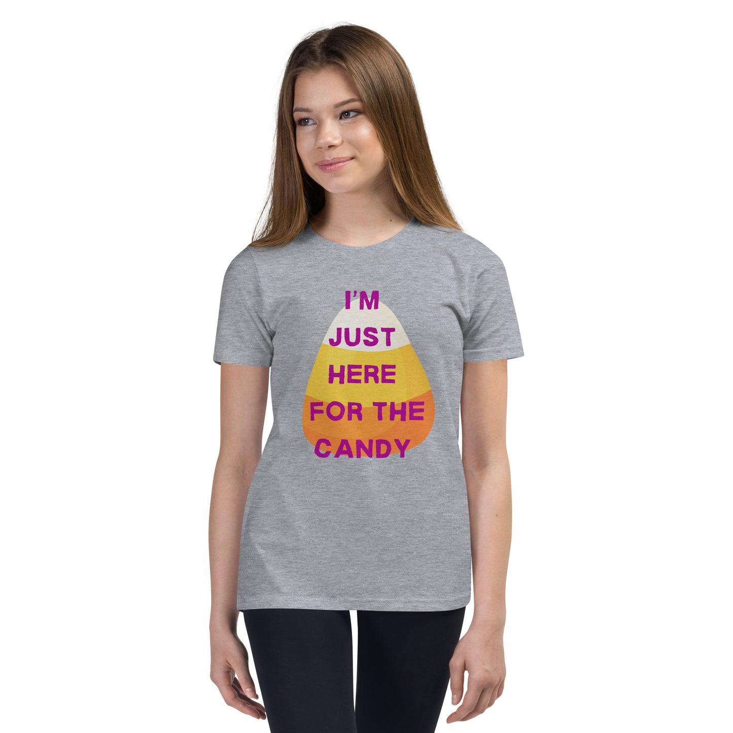 I'm just here for the candy Youth Halloween T-shirt