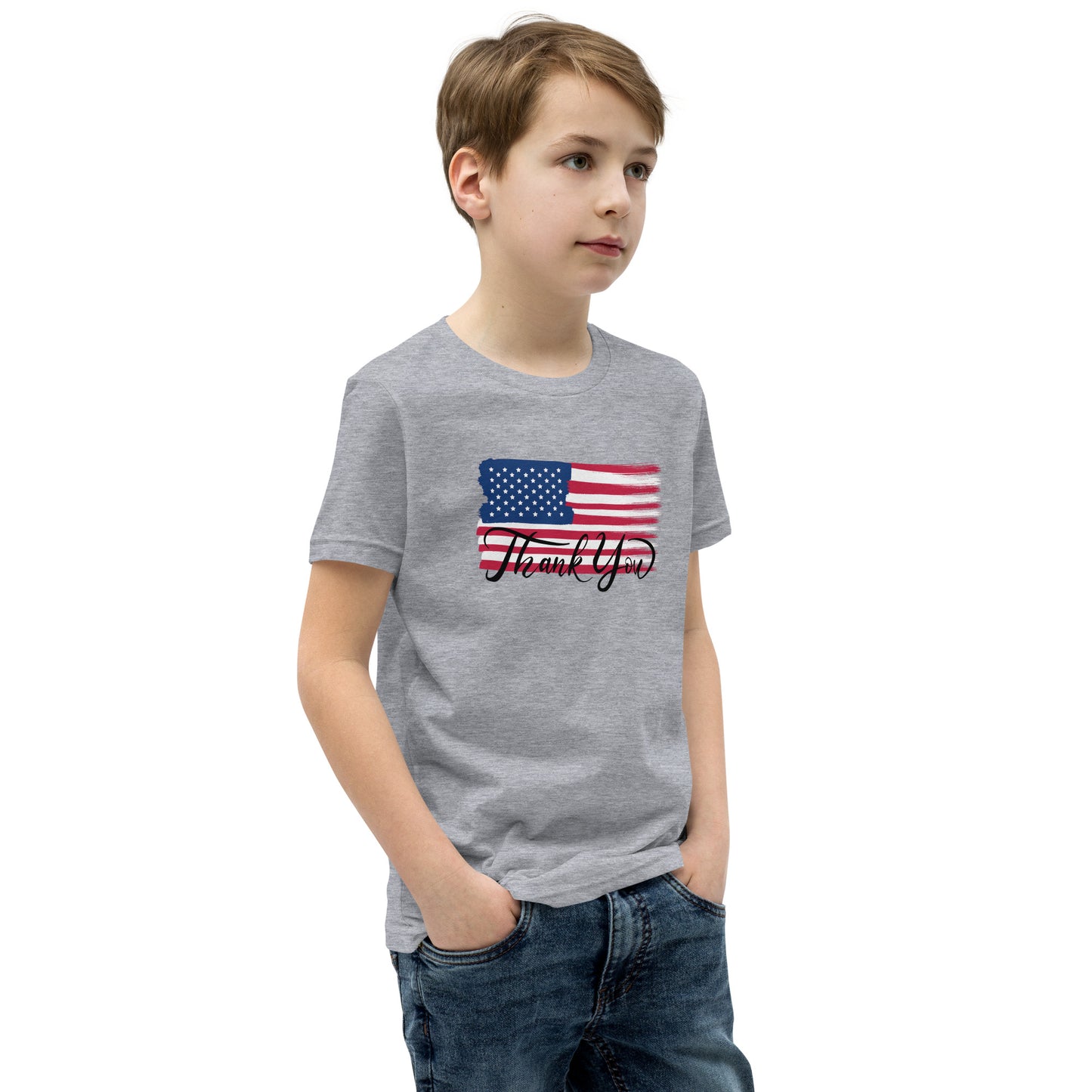 Thank you Youth Memorial Day Flag T-shirt