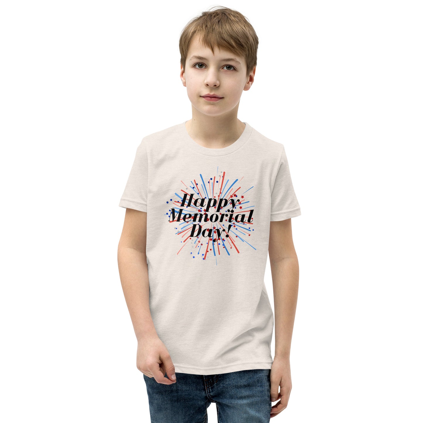Happy Memorial Day Youth Fireworks T-shirt