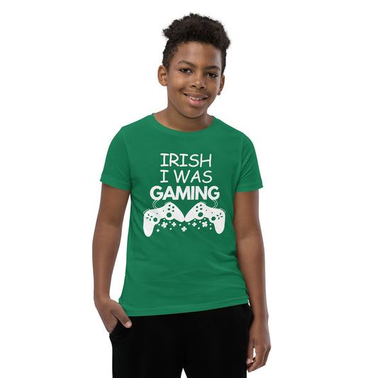 Irish I was gaming Youth Short Sleeve T-Shirt