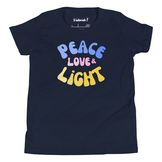 Peace, Love & Light Youth Hanukkah T-shirt