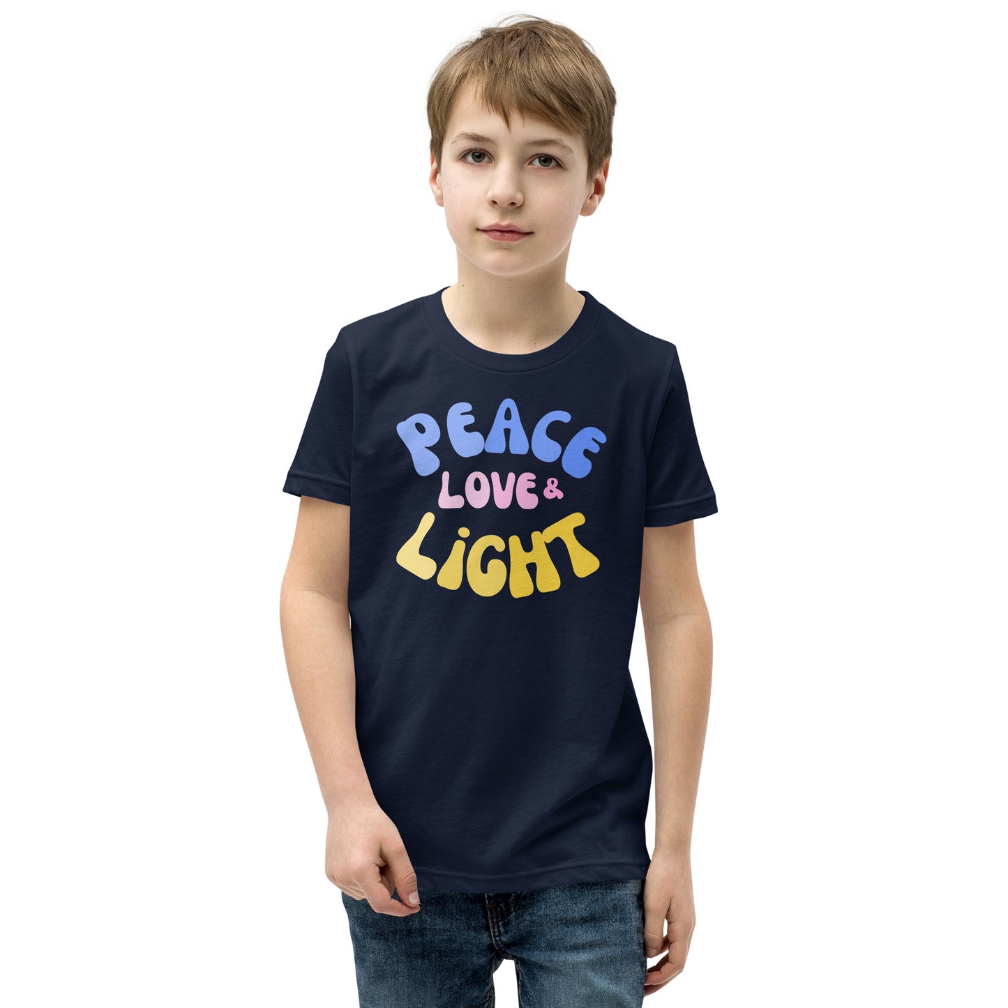 Peace, Love & Light Youth Hanukkah T-shirt