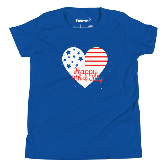 Happy Heart Youth jersey 4th of July T-shirt