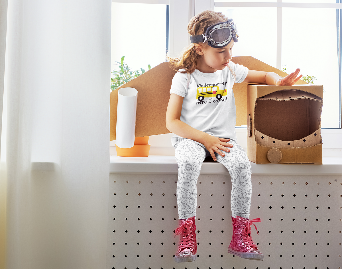 Kindergarten Here I Come Toddler Back to School Tee