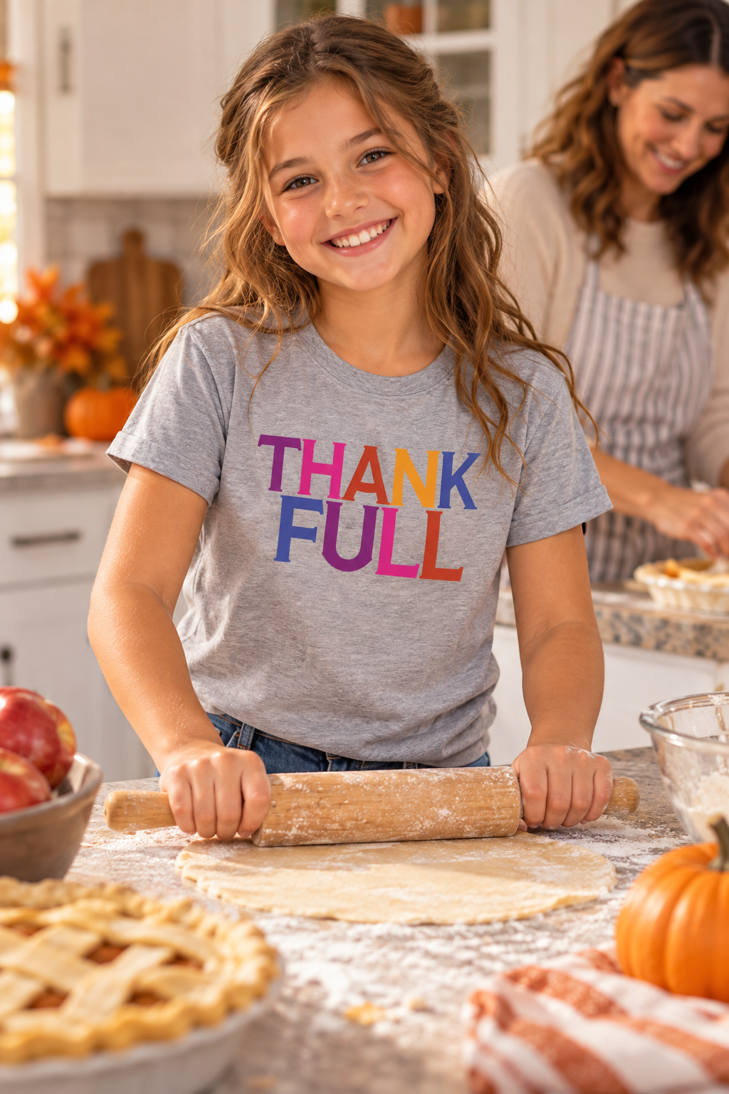 Thank FULL Youth Thanksgiving T-Shirt