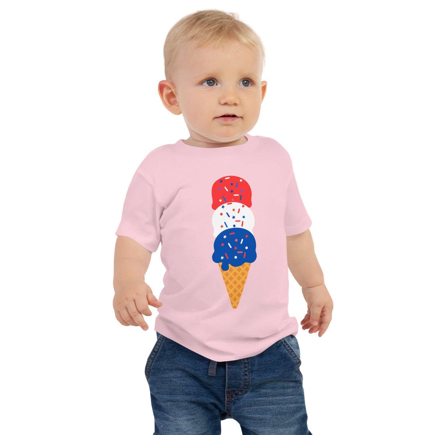 4th of July Ice Cream Baby Tee