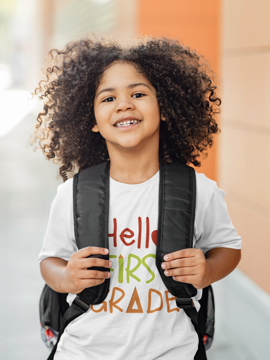 Hello first grade Youth Back to school T-shirt