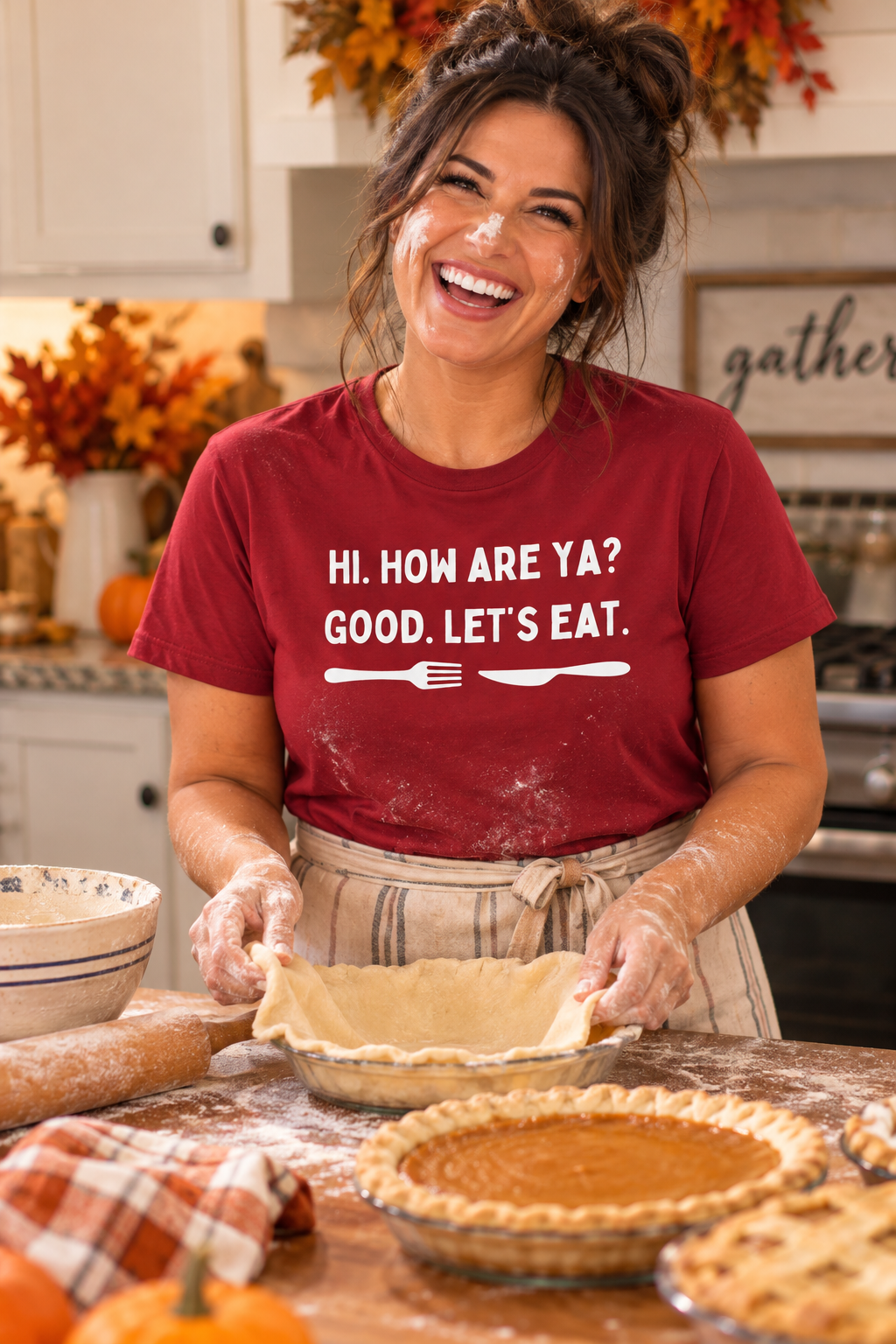 Let’s Eat. Adult Unisex Thanksgiving T-Shirt