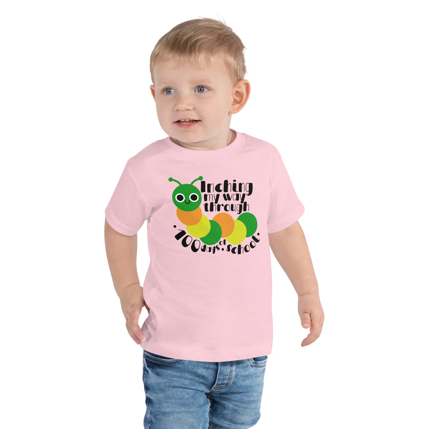 Inching My Way Through 100 Days Toddler T-shirt