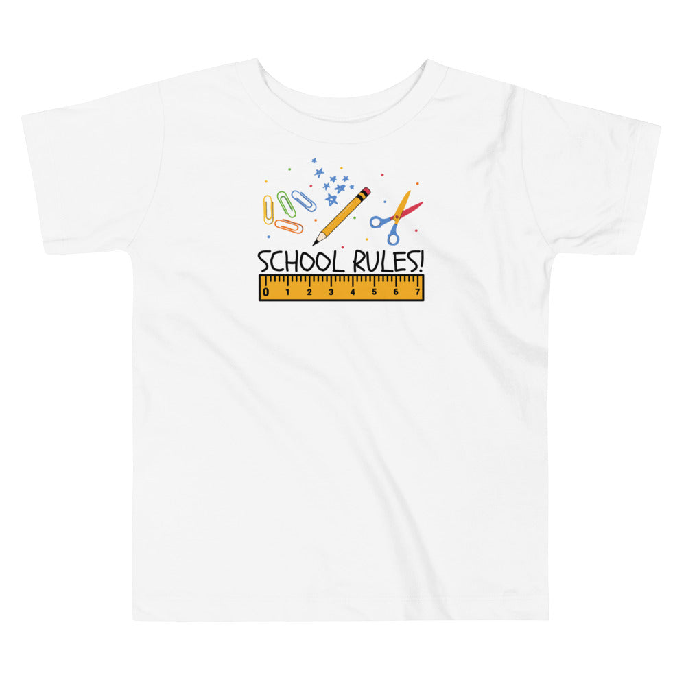 School Rules! Toddler Back to school Tee