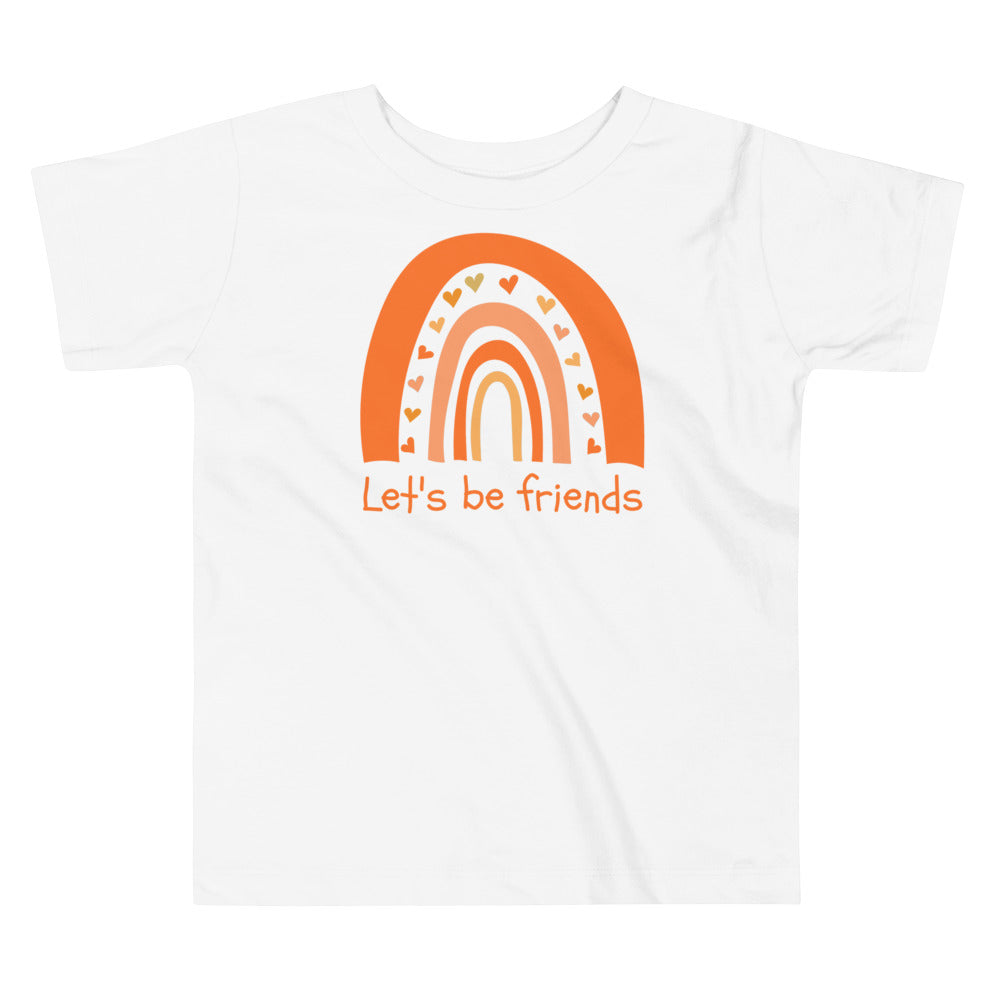 Let's be friends Toddler Unity Day rainbow Tee