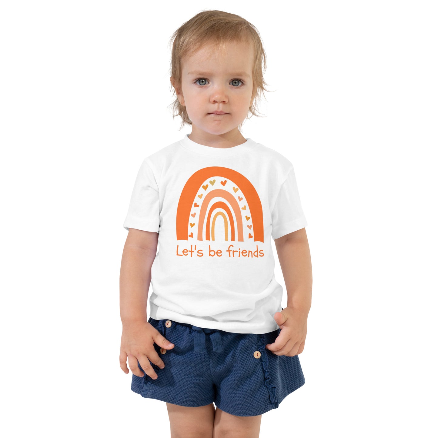 Let's be friends Toddler Unity Day rainbow Tee