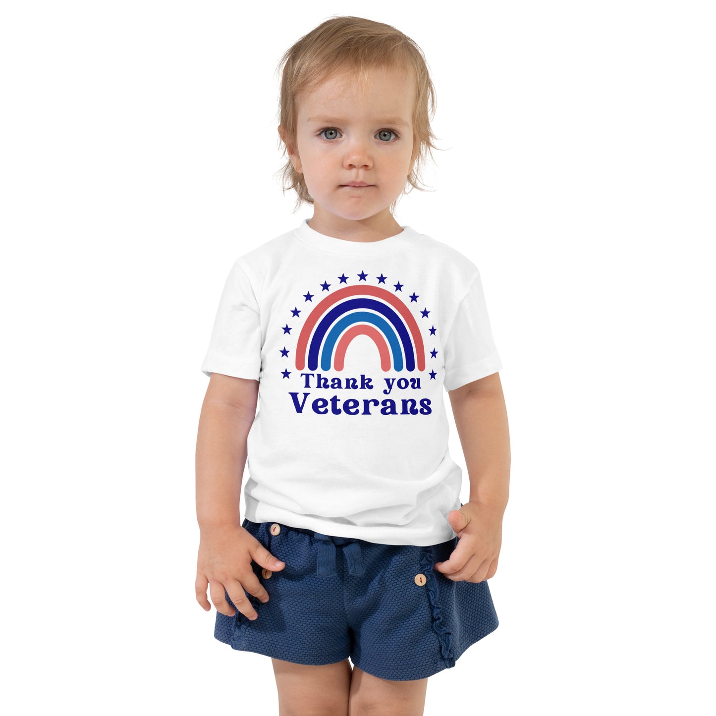 Thank you Rainbow Toddler Veterans Day Tee