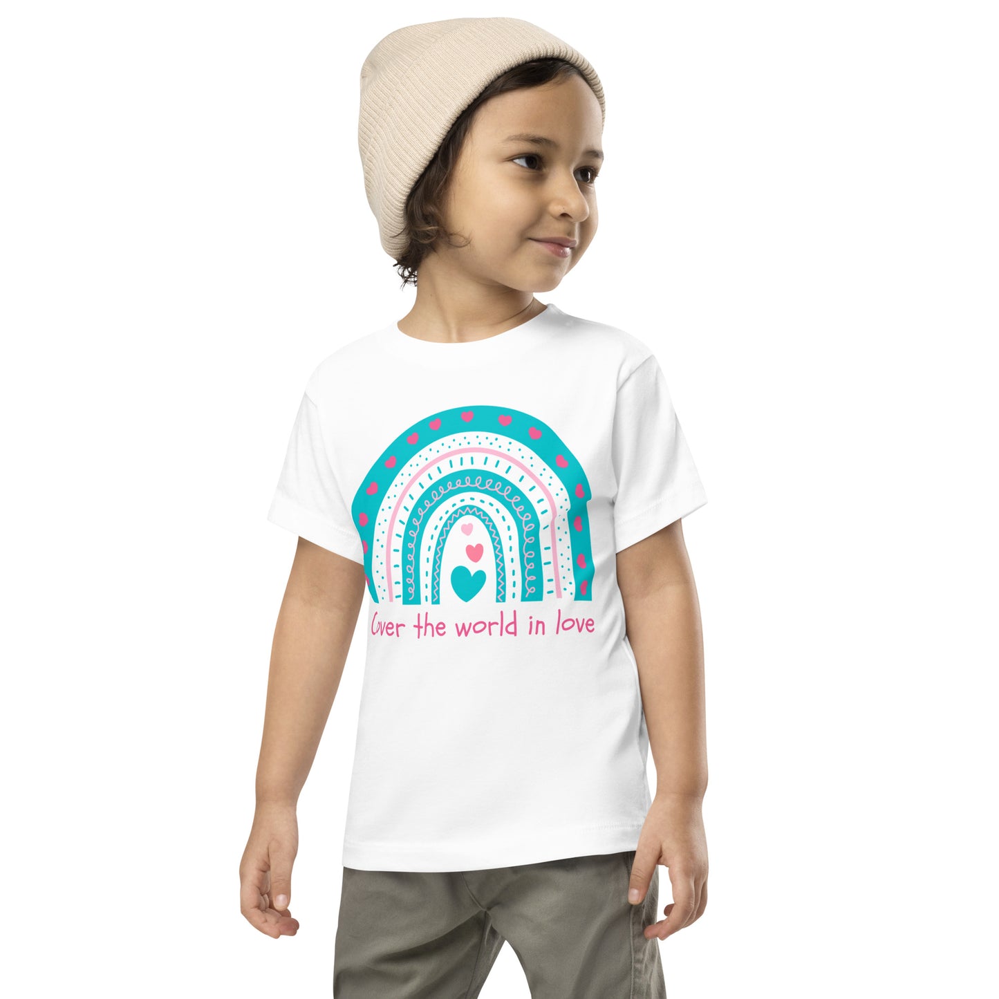 Cover the World in Love Toddler Valentine Tee