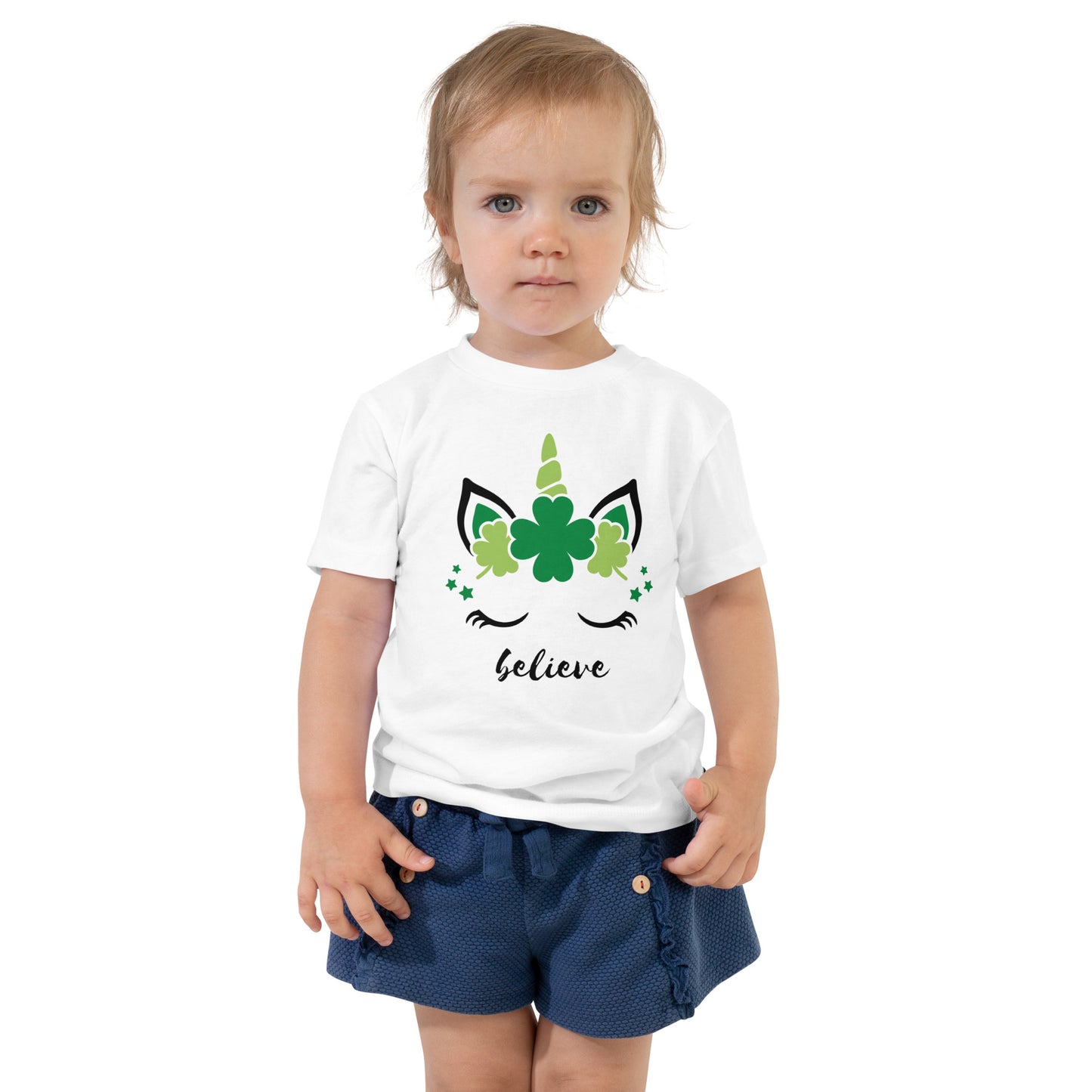 Unicorn Believe Toddler Short Sleeve Tee