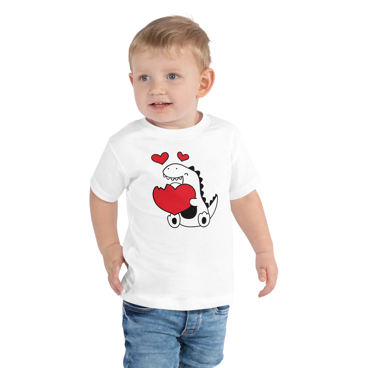 Dinosaur Heart Toddler Valentine T-shirt