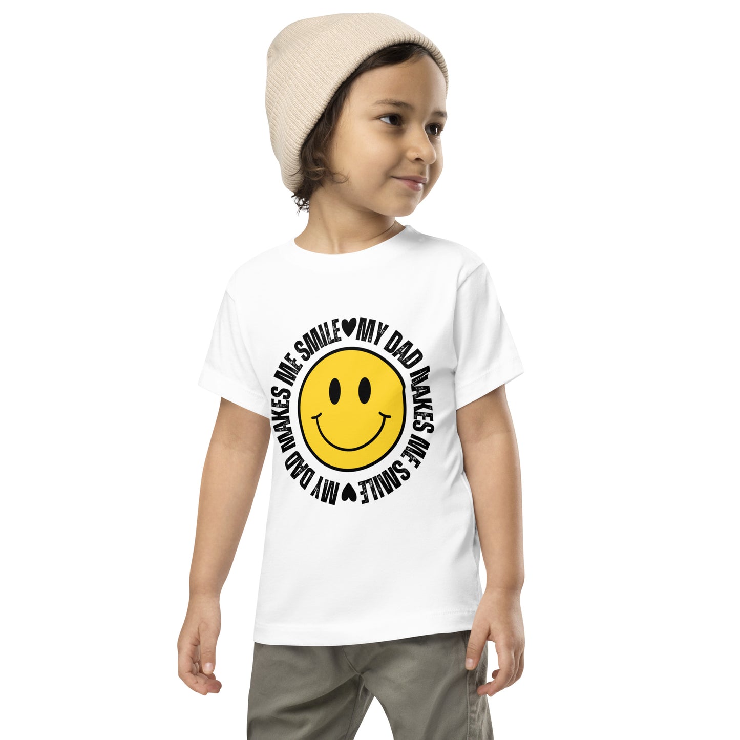 My Dad makes me smile :) Toddler Father's Day Tee